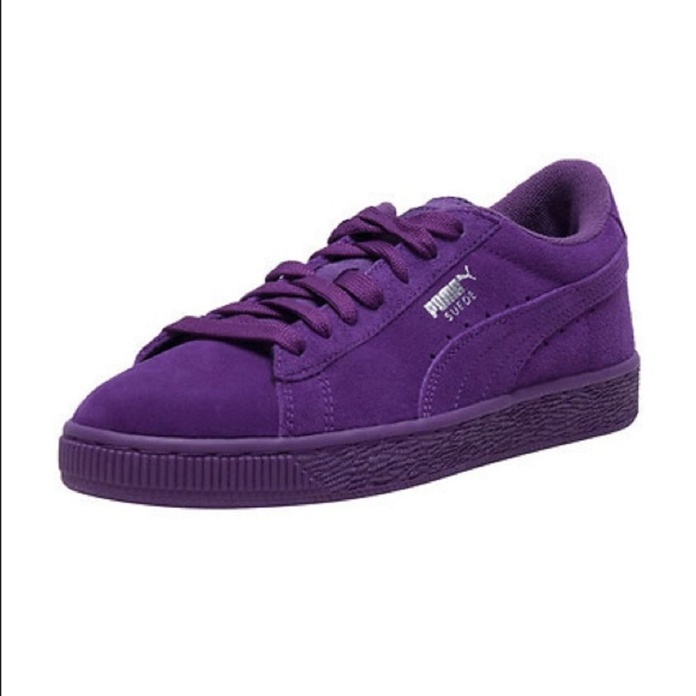 Purple Puma Suede Sneakers